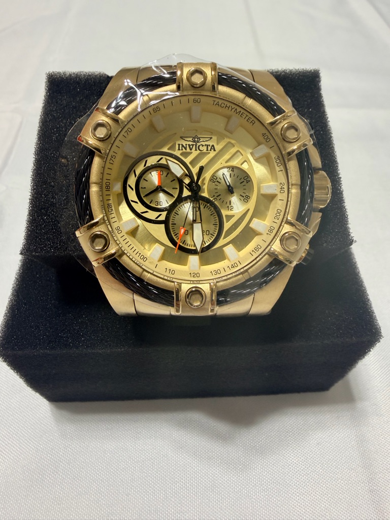 Invicta Men's Gold And Black Chronograph Watch
